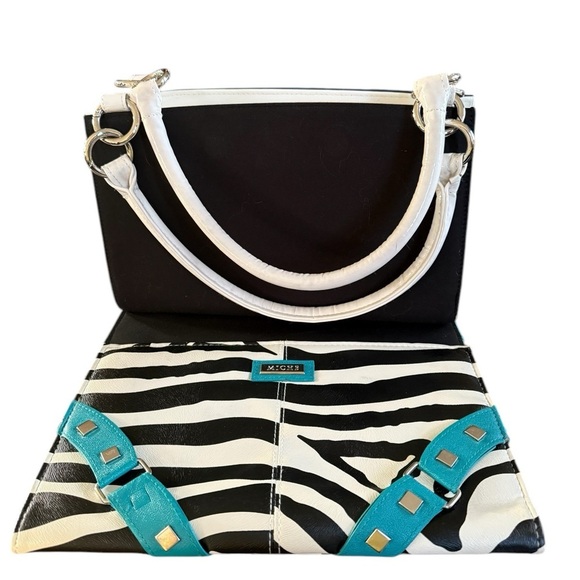 MICHE Classic Black Bag with 4 Detachable Fronts: Zebra,Cheetah Hope,Pink Pebble - Picture 3 of 15